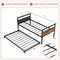 Metal Twin Metal Daybed with Trundle, Space-Saving and Industrial Style
